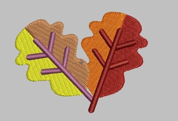 Autumn Two Leaf Embroidery Design Review