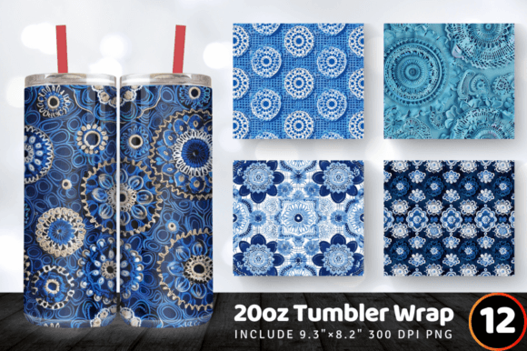 Blue Crochet Embroidery Tumbler Wrap Review