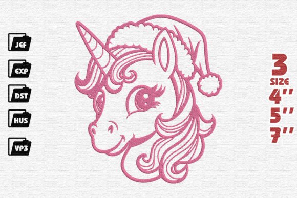 Cute Santa s Unicorn Embroidery Review