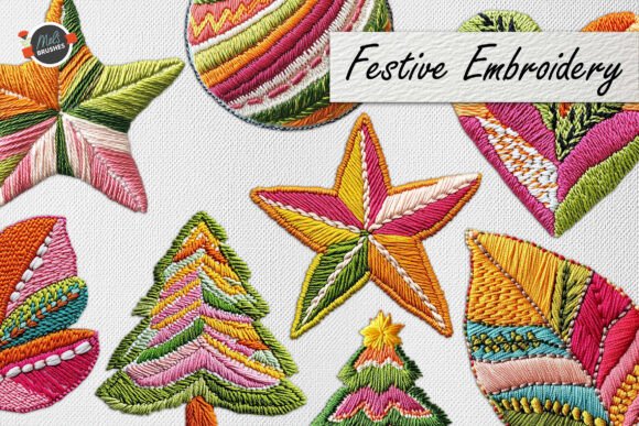 Festive Embroidery Scrapbook Clipart Review
