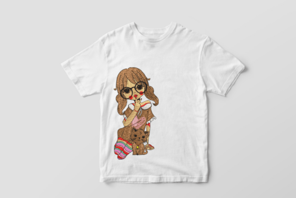 Girl with Her Dog Embroidery Design Review