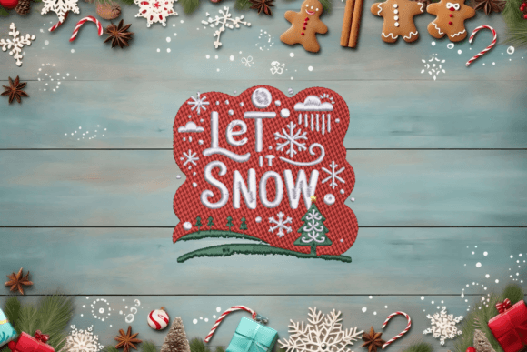 Let It Snow, Christmas Embroidery File Review