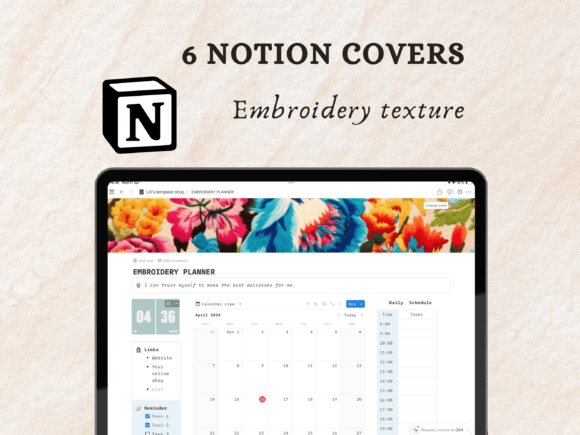Review: Embroidery Texture Notion Covers for Merch
