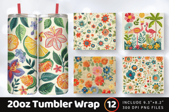 Vintage Summer Embroidery Tumbler Wrap Review